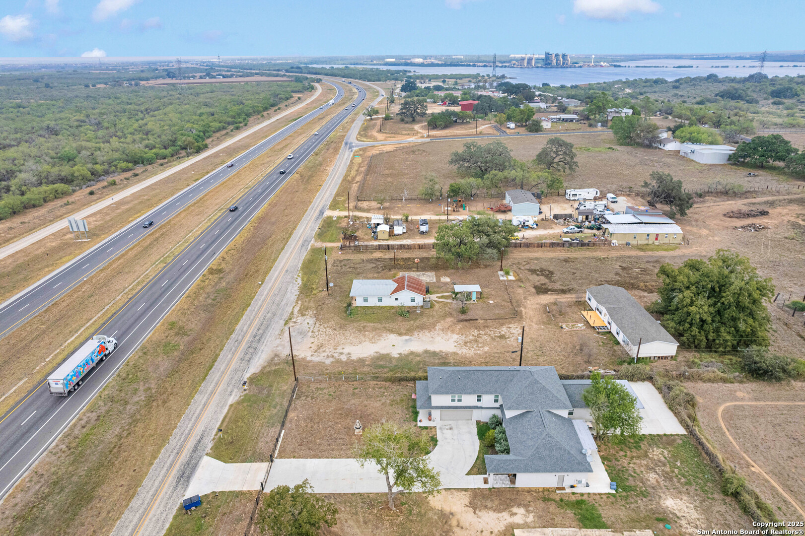 a view of a balcony with an ocean view