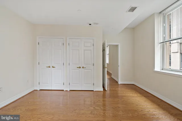 an empty room with a window