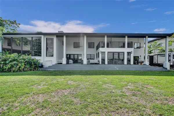 a view of a swimming pool with mountain view