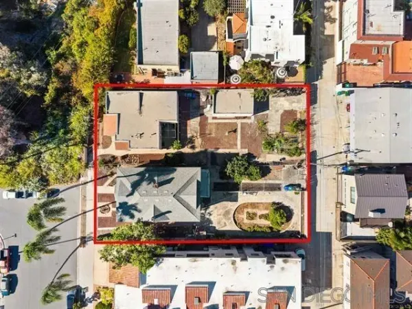 an aerial view of multiple house