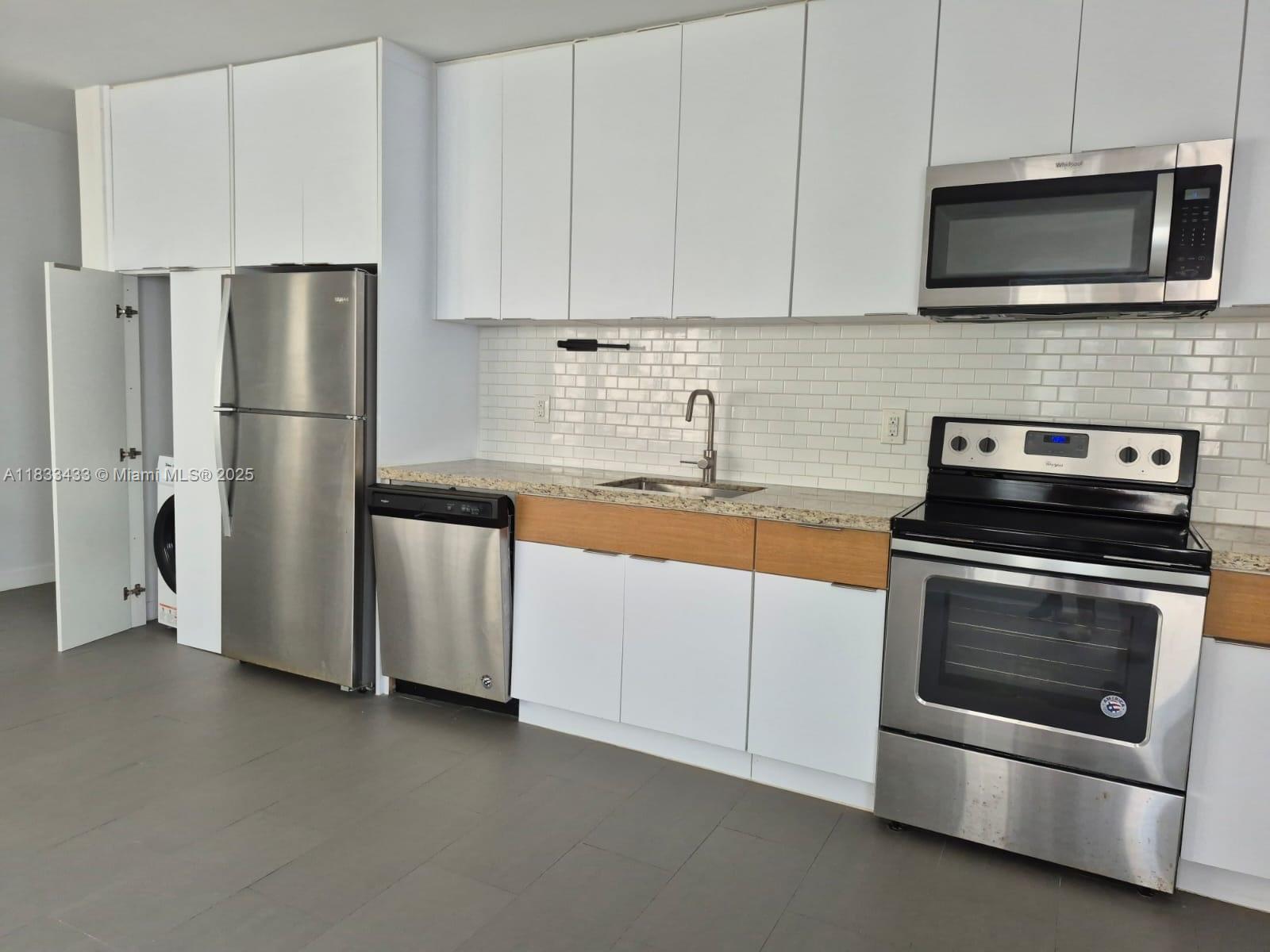 1211 Euclid Avenue, Unit 11 Miami Beach, FL 33139 - Photo 6 of 19 a kitchen with cabinets stainless steel appliances and a sink