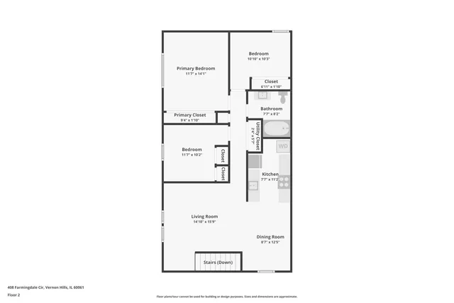 $209,000 | 408 Farmingdale Circle, Unit 408, Vernon Hills, IL 60061