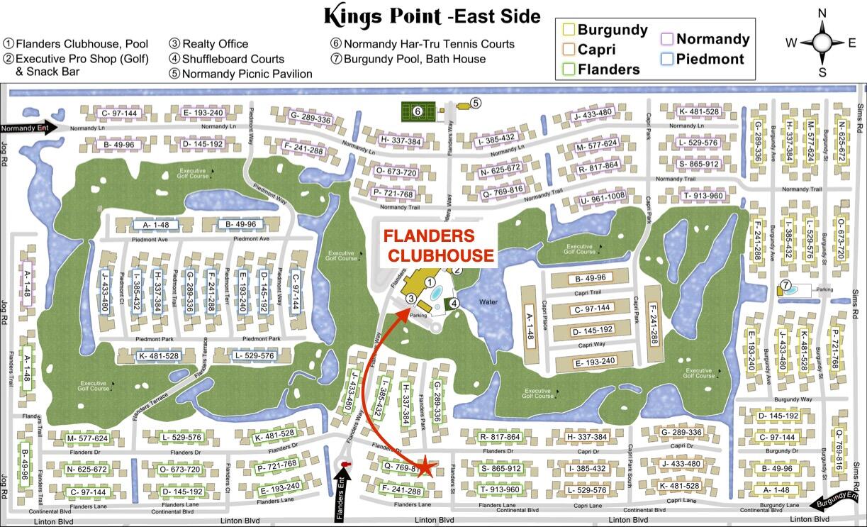 811 Flanders Q Delray Beach, FL 33484 - Photo 28 of 37 Kings Point Map East FLANQ