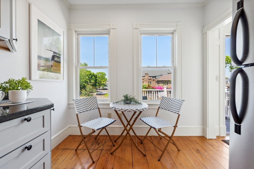7 Haskell Street, Unit B Cambridge, MA 02140 - Photo 10 of 23 a dining room with furniture and window