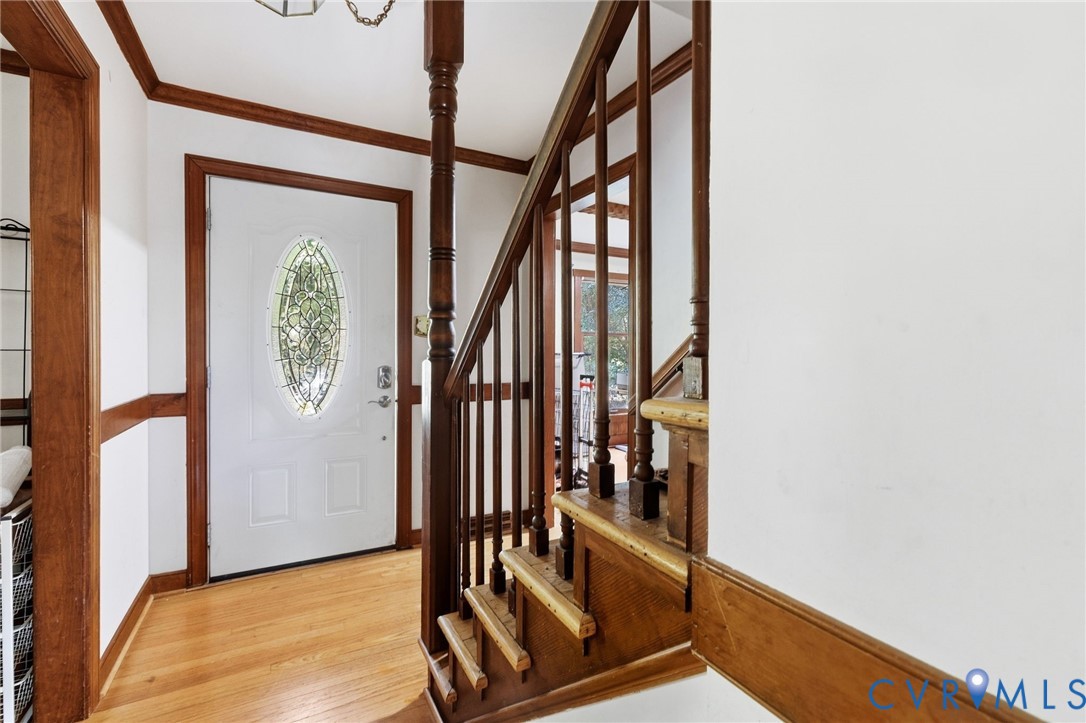 13611 Winterberry Ridge Midlothian, VA 23112 - Photo 5 of 30 Hardwood flooring, wood trim, white entry door wit