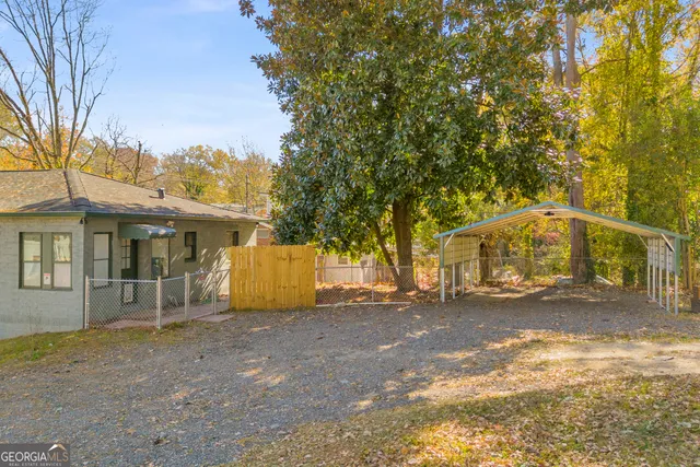 a building with trees in front of it