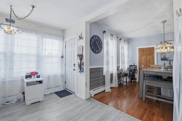 a view of livingroom with furniture and wooden floor