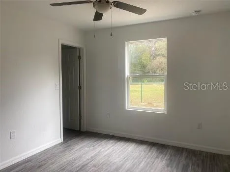 an empty room with a window