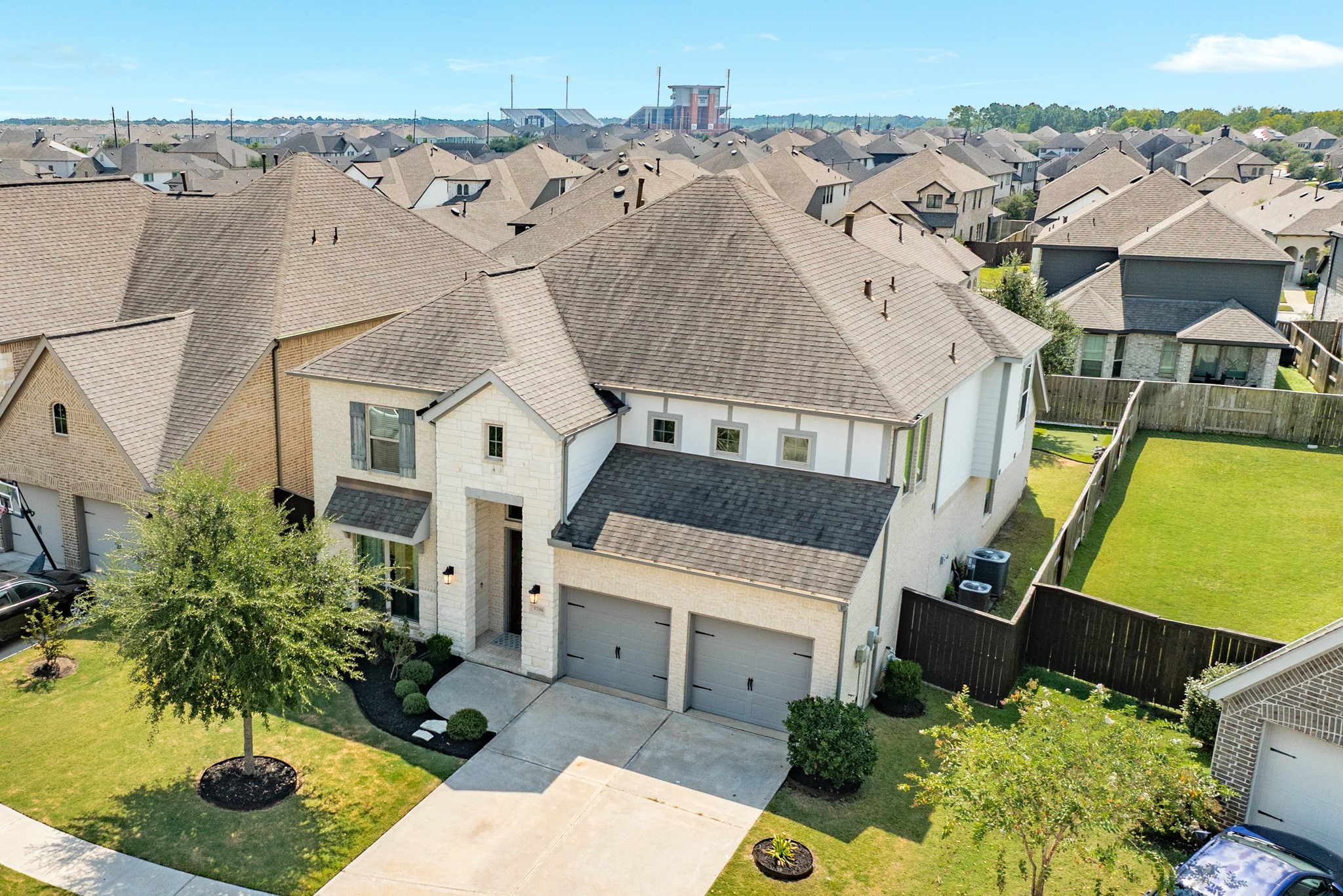 3706 Arpa Street Rosharon, TX 77583 - Photo 3 of 50 an aerial view of a house with garden space and sitting space