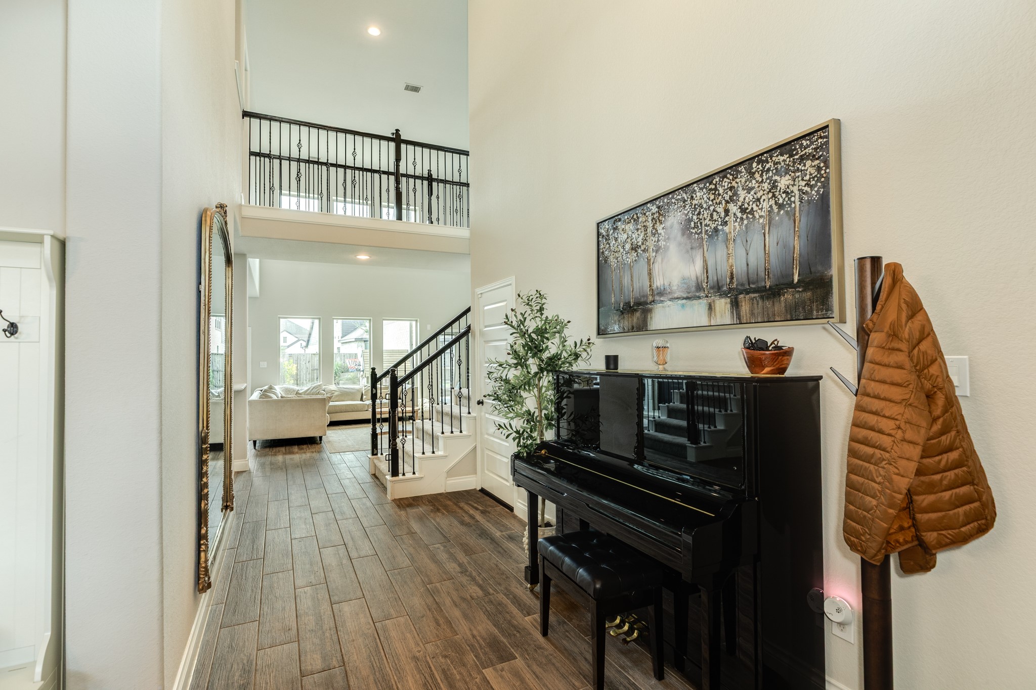 3706 Arpa Street Rosharon, TX 77583 - Photo 8 of 50 a living room with furniture and wooden floor