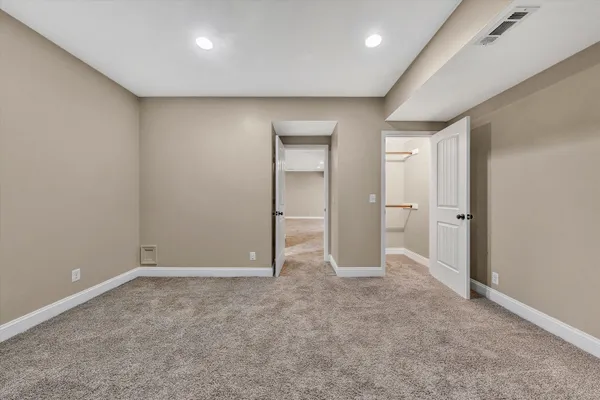 a view of park with trees