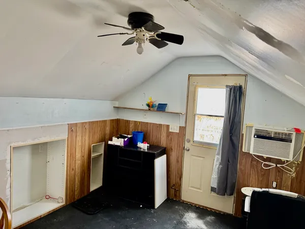 a room with storage and utility