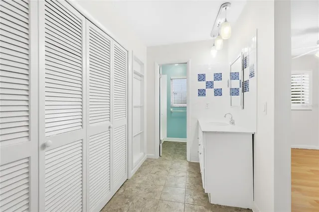 a view of a lake with a big yard