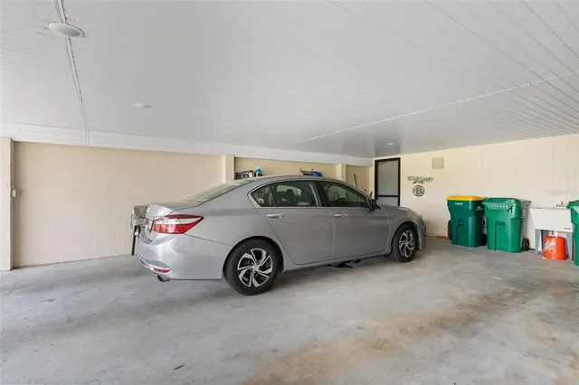 a car parked in a room