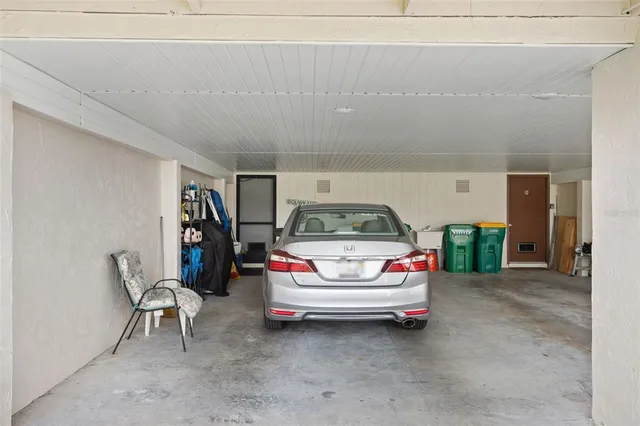 a car parked in garage