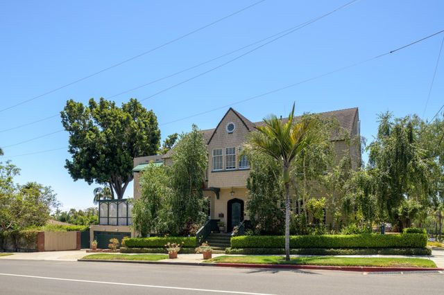 a view of street with houses
