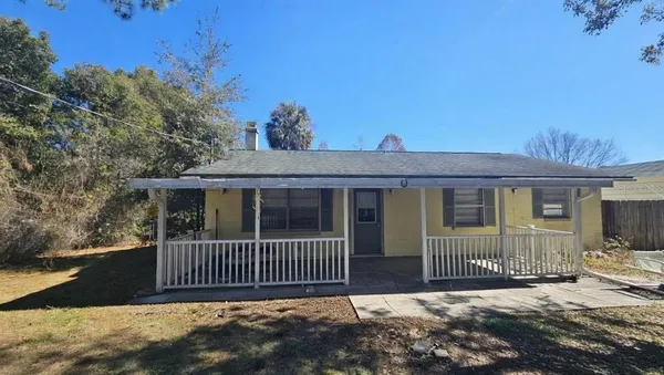 a front view of a house