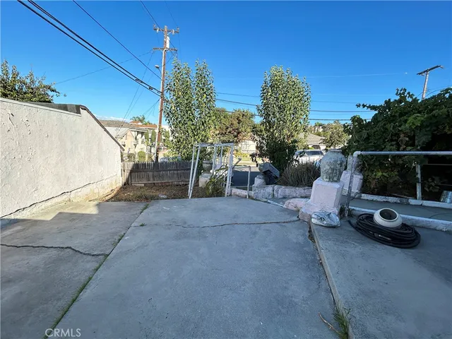 a view of a park with a slide