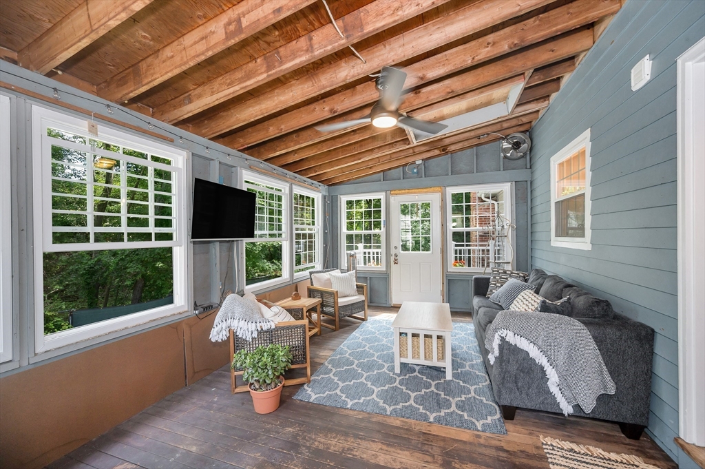 67 Reservation Road Andover, MA 01810 - Photo 19 of 40 a living room with furniture tv and a large window