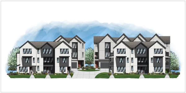 a front view of a residential houses with yard