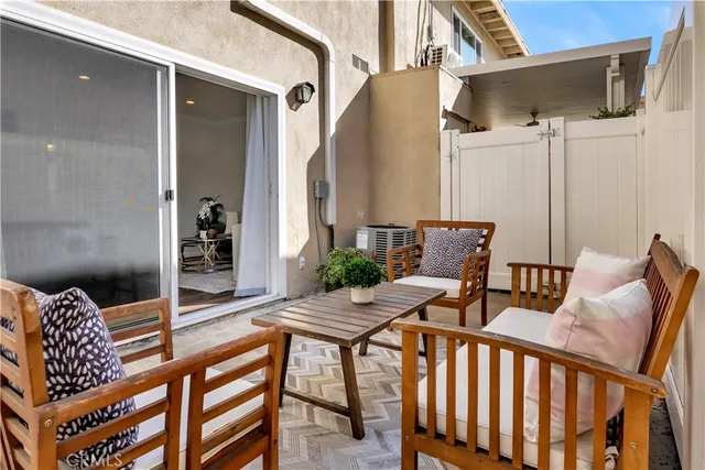 a view of outdoor space with seating area