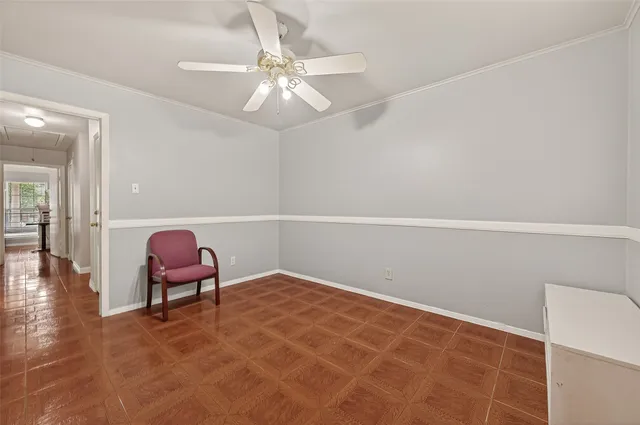 a view of a room with a workspace