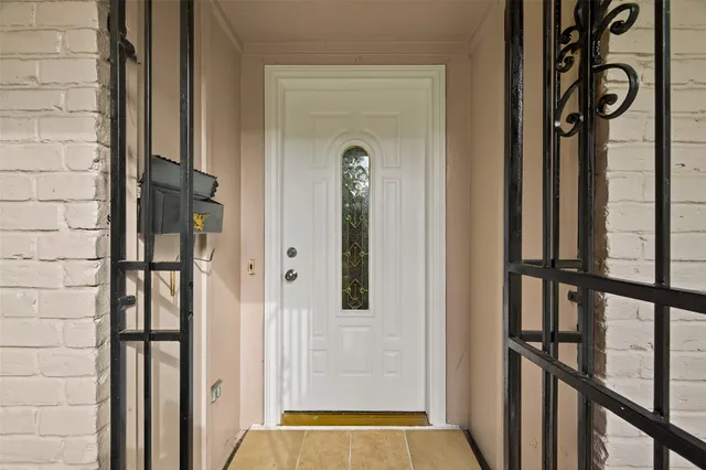 a view of an front door