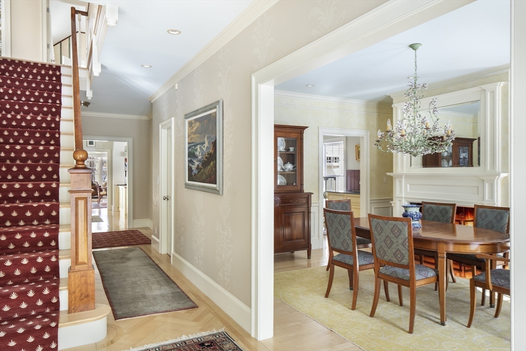 43 Oak Hill Road Harvard, MA 01451 - Photo 14 of 42 a view of a dining room with furniture and chandelier
