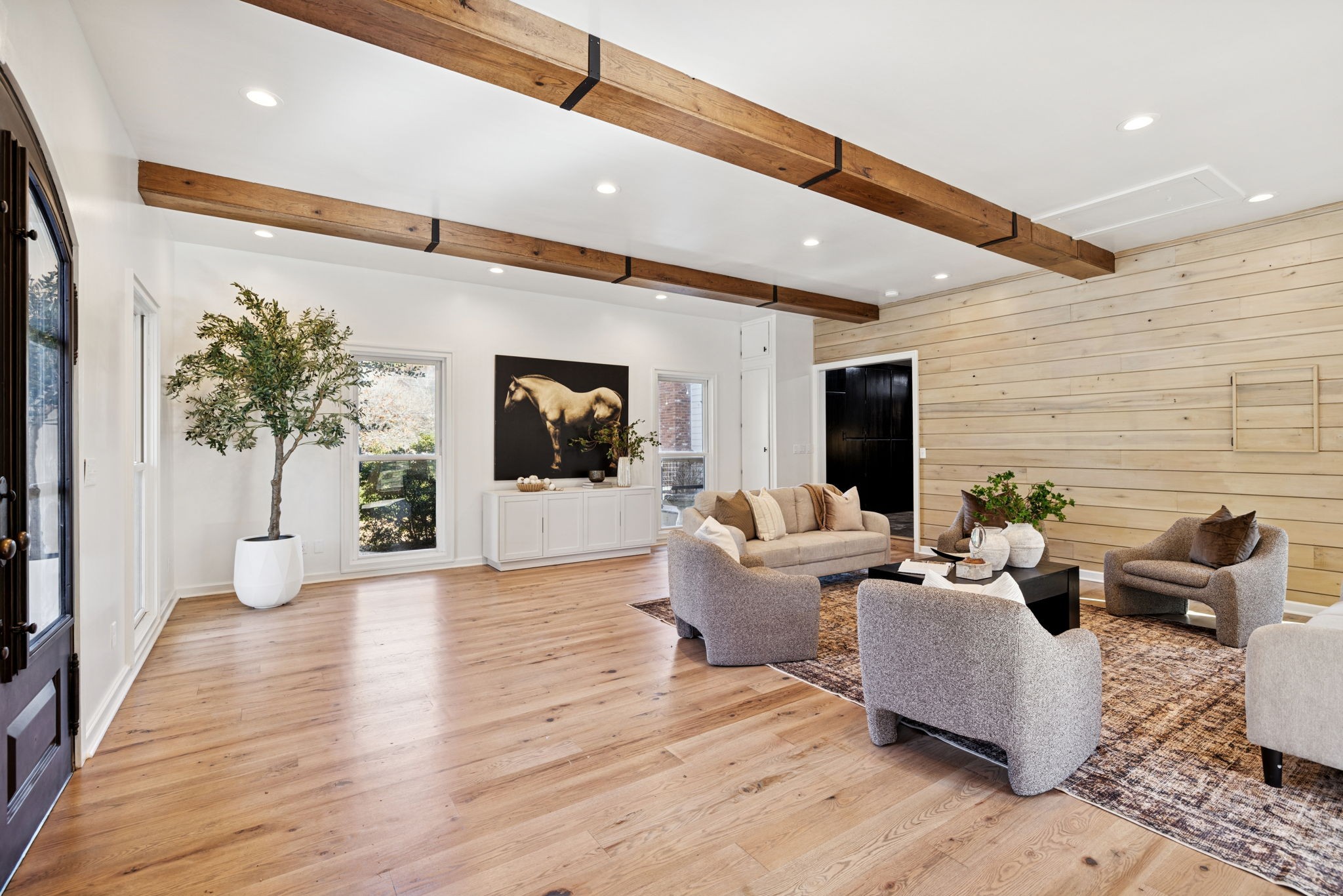 5467 Pinewood Road Franklin, TN 37064 - Photo 45 of 98 a living room with fireplace furniture and a wooden floor