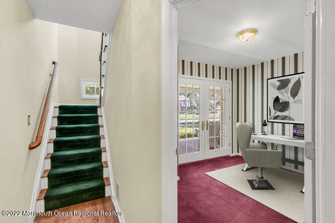 91 Lehigh Drive Lincroft, NJ 07738 - Photo 13 of 36 Back Stairwell and Office