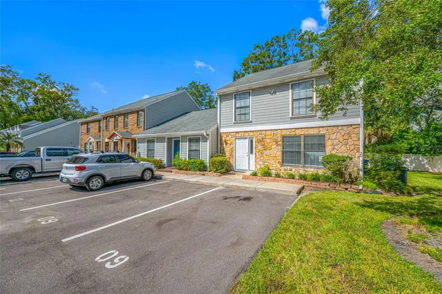 a house view with a outdoor space