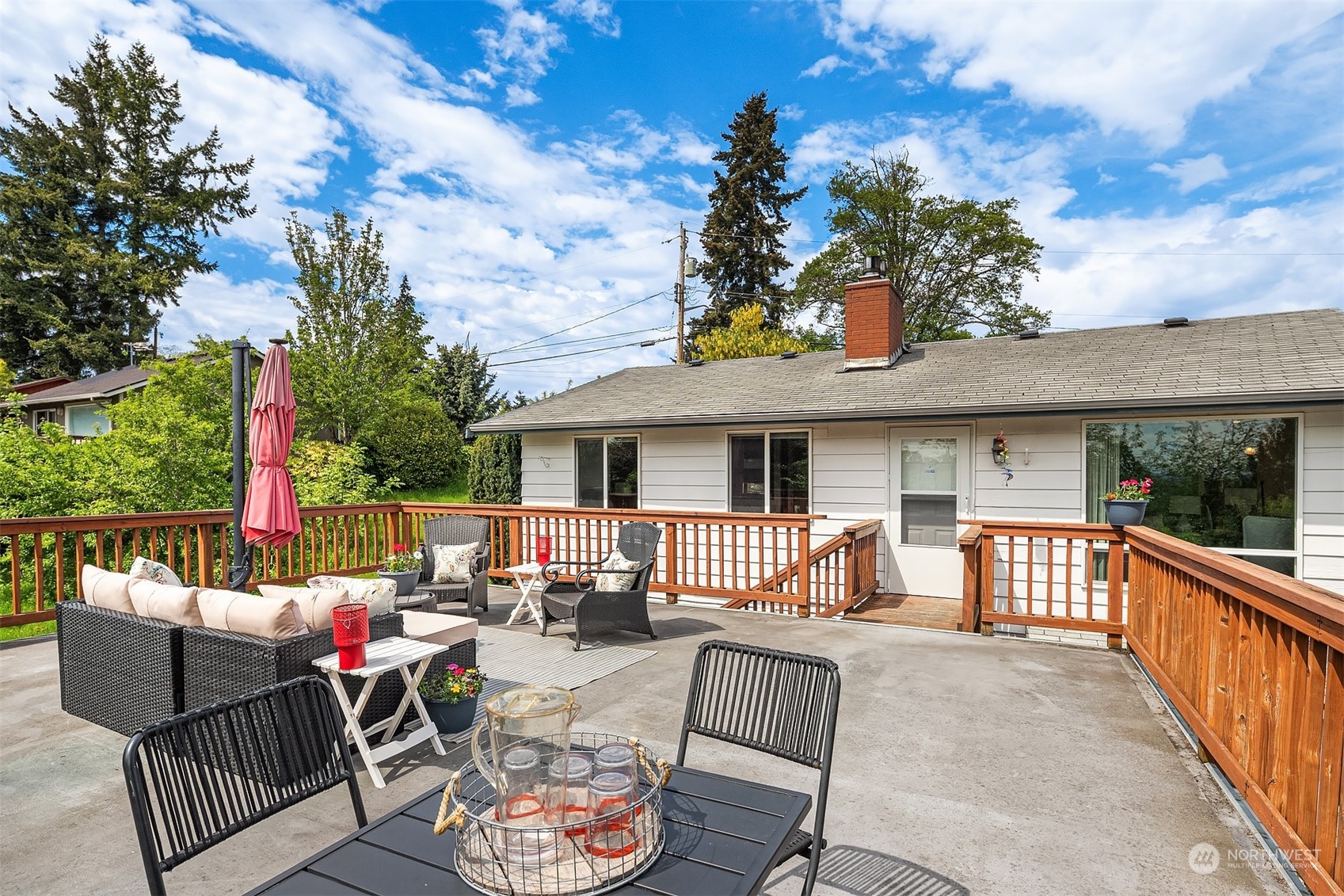 201 Thomas Avenue Southwest Renton, WA 98057 - Photo 29 of 38 a view of a patio with couches table and chairs