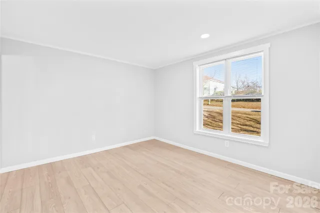 an empty room with a window