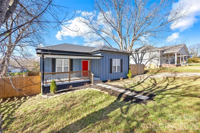 a view of a house with a patio