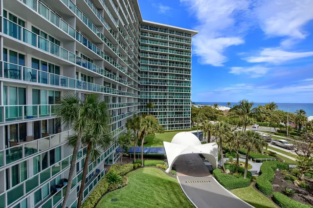 a view of a garden with a fountain