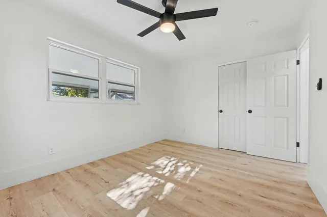 a view of backyard of house