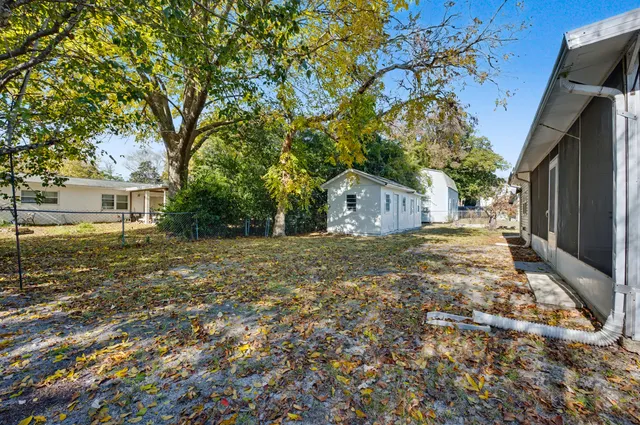 a house view with a garden space
