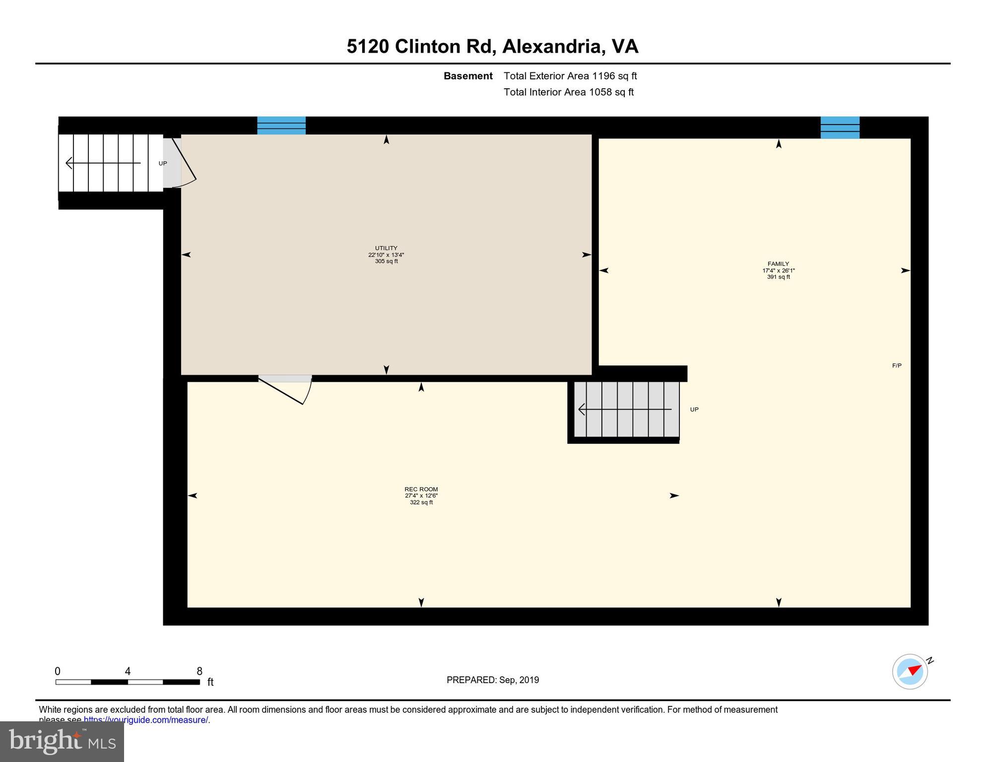 5120 Clinton Road Alexandria, VA 22312 - Photo 48 of 48 Basement floorplan - rough-in for additional Bath!