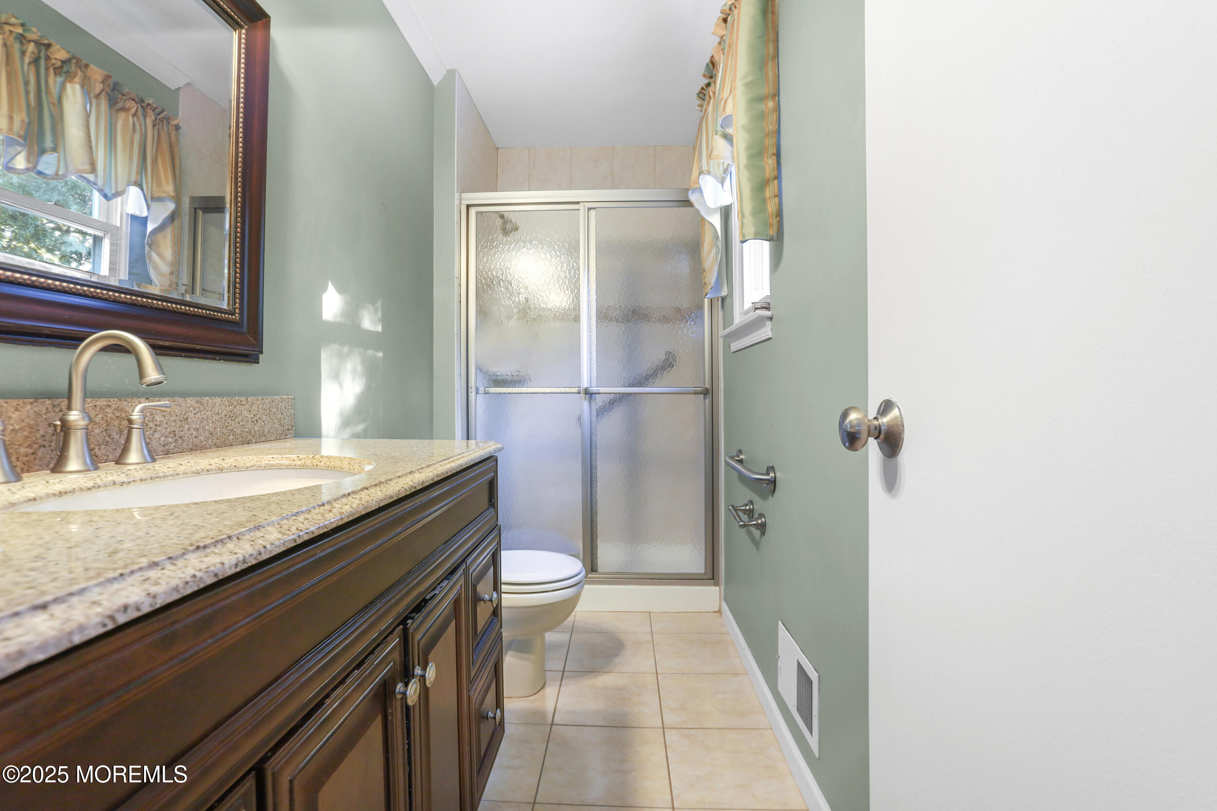 35 Winsted Drive Howell, NJ 07731 - Photo 15 of 22 a bathroom with a granite countertop sink a toilet and shower