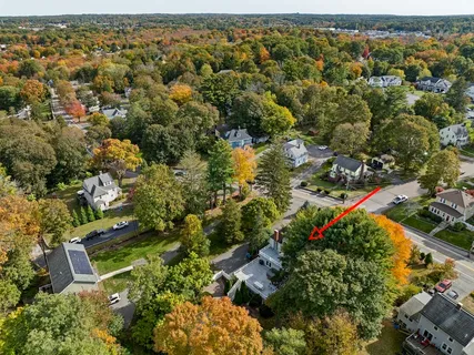 an aerial view of multiple house