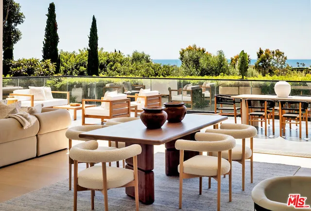 a outdoor view with a sitting space