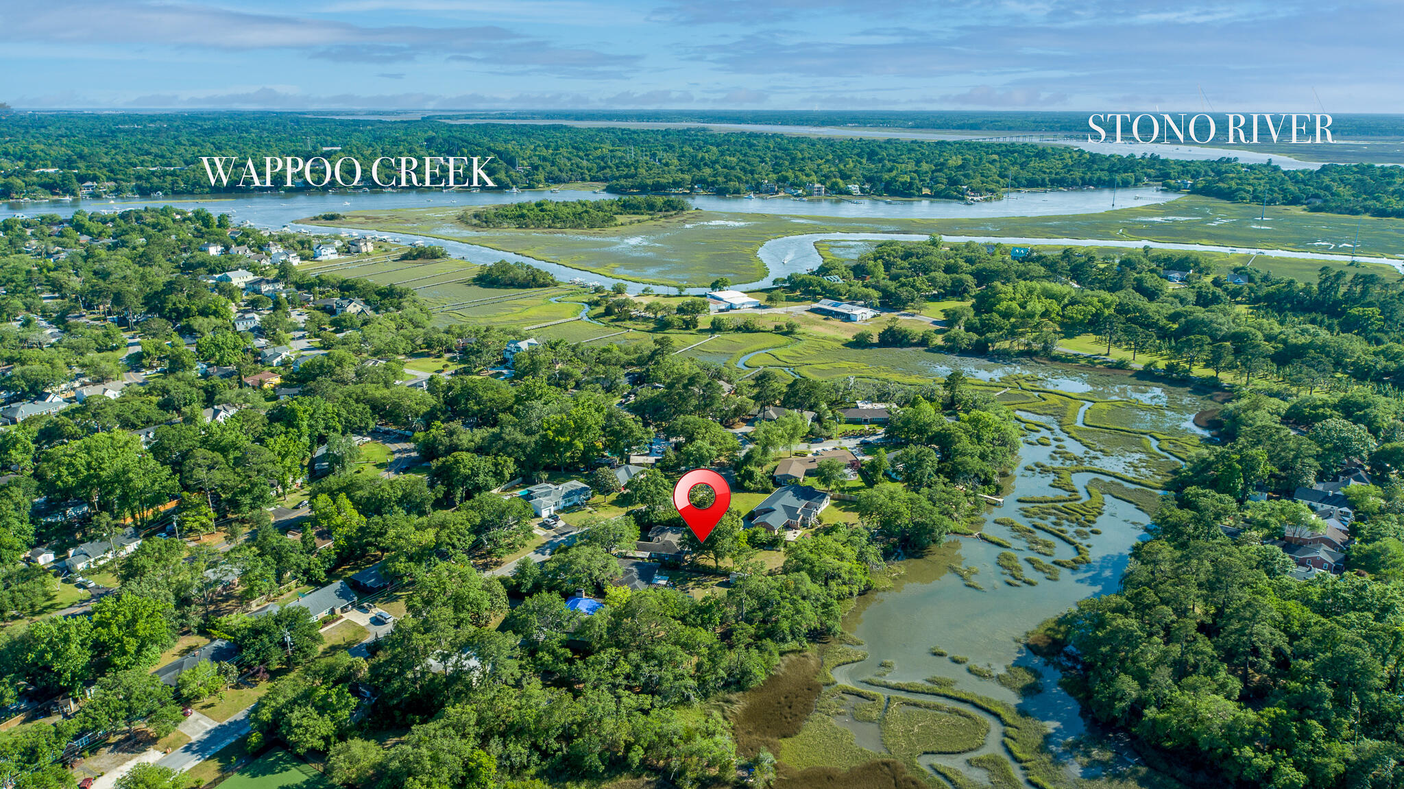 52 Chadwick Drive Charleston, SC 29407 - Photo 8 of 13 Aerial to Wappoo Creek