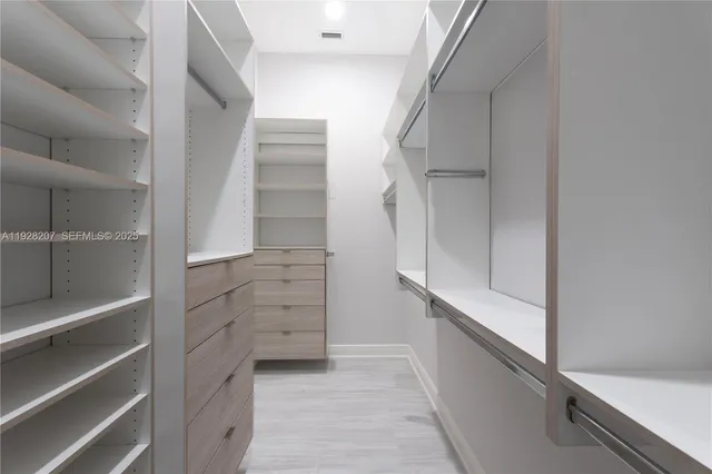 a view of walk in closet