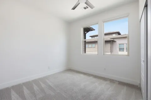 an empty room with a window