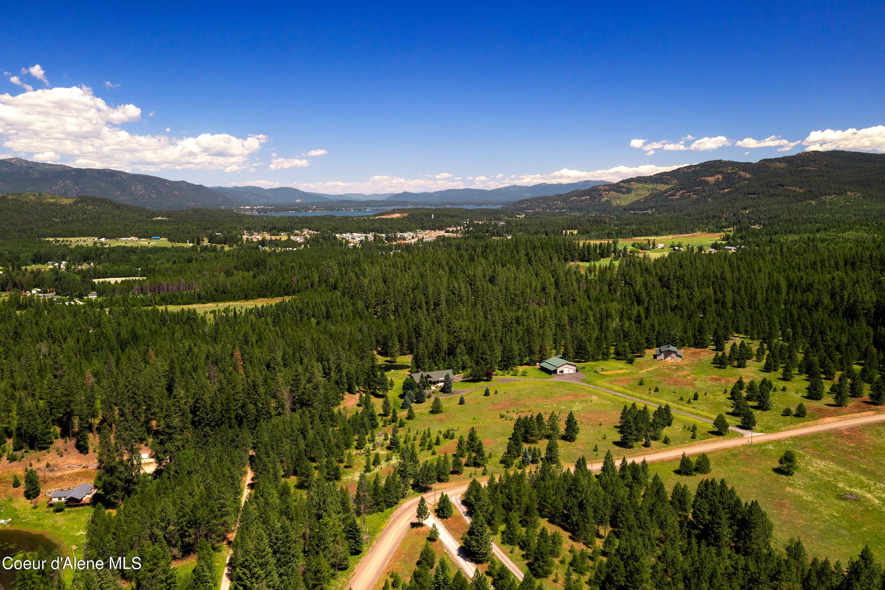 877 Heath Lake Road Sagle, ID 83860 - Photo 59 of 61 Aerial Home to Lake Pend Oreille