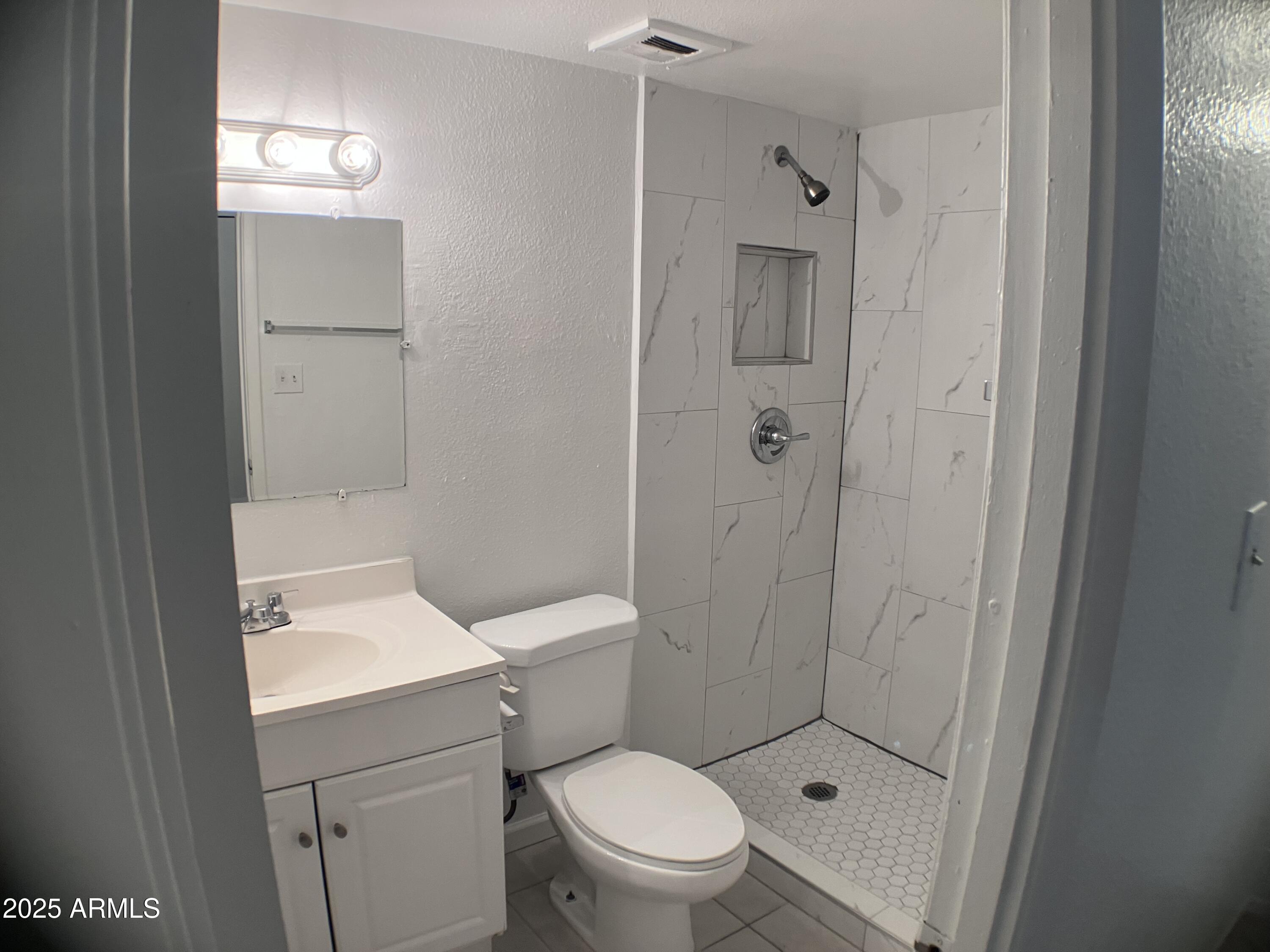 4236 South 46th Place Phoenix, AZ 85040 - Photo 15 of 20 a bathroom with a shower a toilet and sink