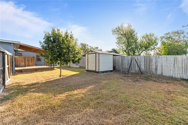 a backyard of a house