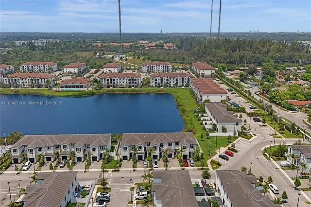 an aerial view of a city