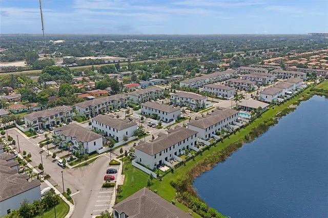 an aerial view of multiple house