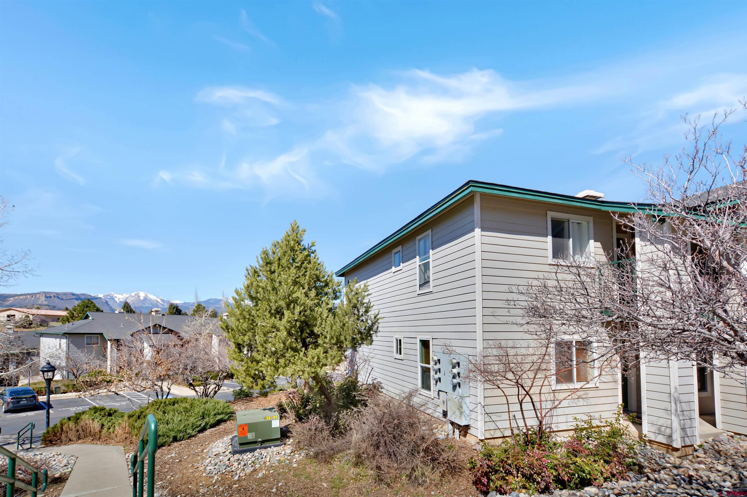 1100 Goeglein Gulch Road, Unit 223 Durango, CO 81301 - Photo 12 of 25 a view of a house with a yard and mountain view in back